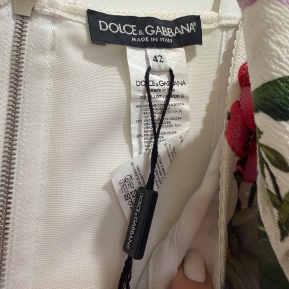 Dolce & Gabbana Peony Floral Print Mini Dress – Size 42 - Picture 7 of 9